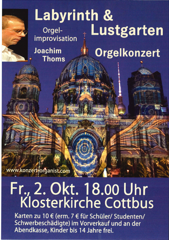 Plakat Musik in der Klosterkirche Cottbus Oktober 2026